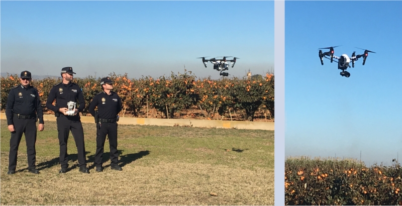Vigilancia del término municipal de Algemesí con Drones